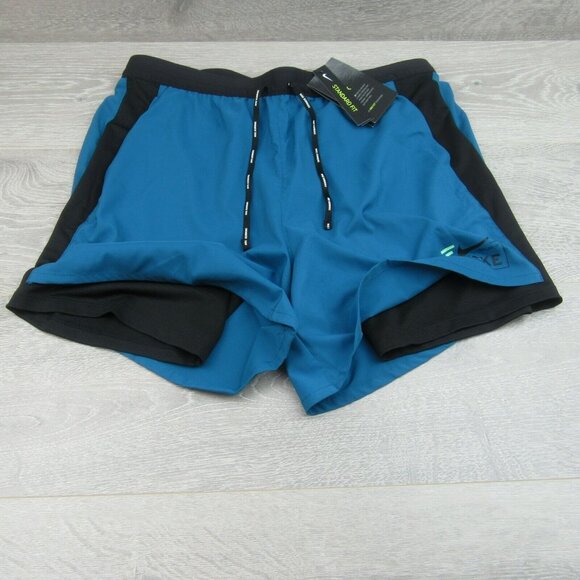 Nike Flex Stride 2 in1 Hybrid Mens Running Shorts Size XXL Teal NEW - Picture 3 of 12